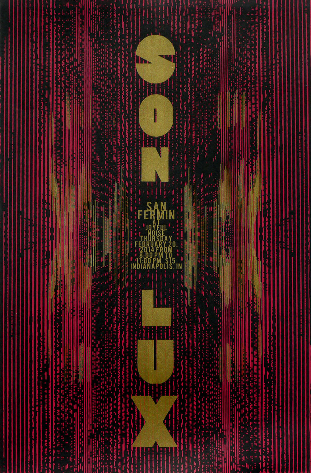 Son Lux at Joyful Noise Poster - 2-color screen print on archival black paper