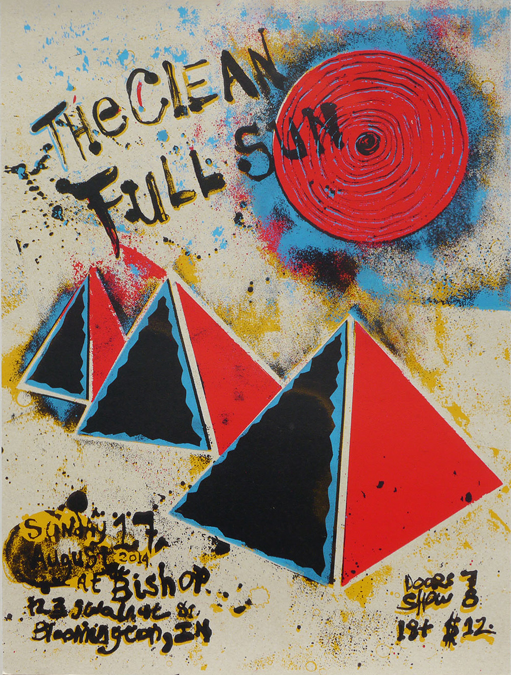 The Clean / Full Sun at the Bishop Poster - 4-color screen print