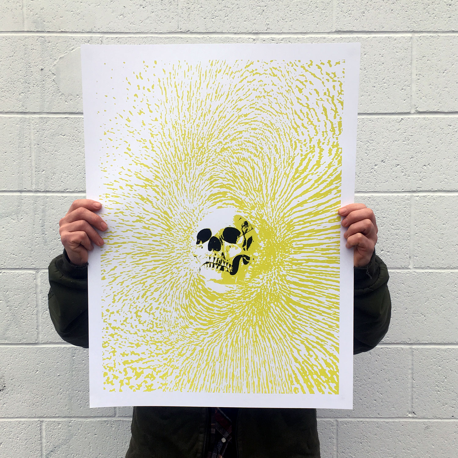 Clovis - 2-color screen print on white 110# French paper