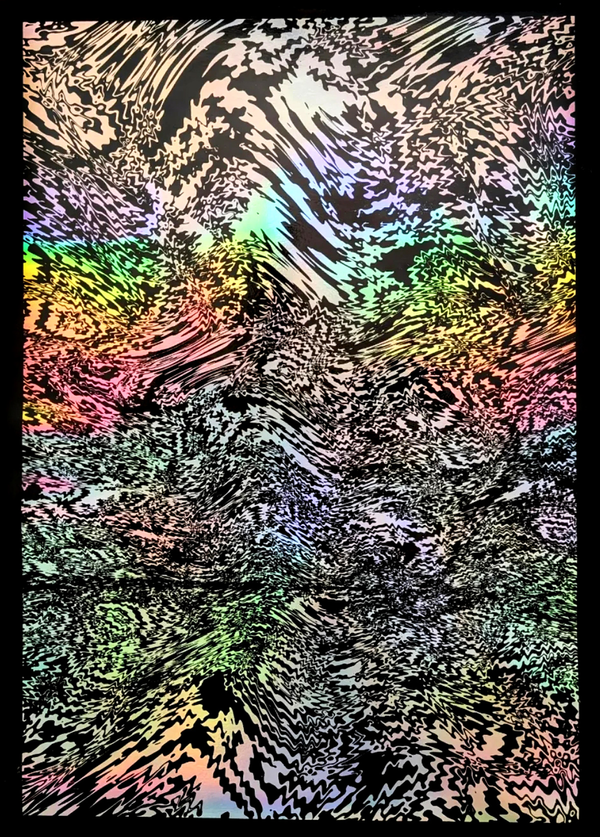 Untitled Holographic Print - 1-Color Screen Print on Holographic Paper