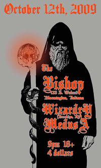 Medusa / Wizardry at the Bishop Poster - 2-color screen print on grey French paper