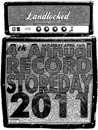 4th Annual Record Store Day at Landlocked Music Design - 1-color screen print on paper, shirts, and other merch