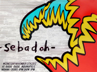 Sebadoh at Radio Radio Poster - 4-color screen print on white French paper