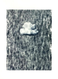 Cloud Blur - 1-color screen print on white paper